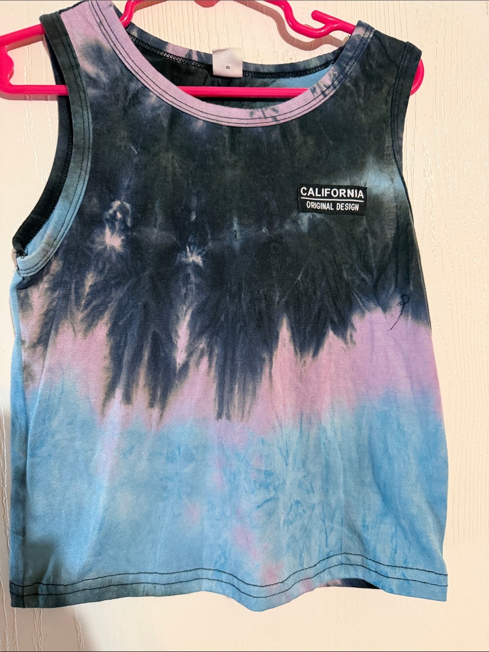 SHEIN Kids Tie-Dye Tank Top - Blue Purple Black